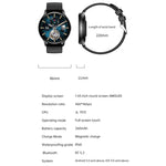 Montre connectée sport HK89 1,43 pouce BT5.0 IP67, compatible avec les notifications d'appels et de messages Bluetooth, et moniteur de fréquence cardiaque et de pression artérielle.