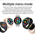 Montre connectée sport HK89 1,43 pouce BT5.0 IP67, compatible avec les notifications d'appels et de messages Bluetooth, et moniteur de fréquence cardiaque et de pression artérielle.