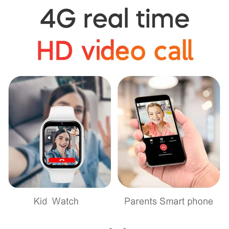 Montre connectée sport enfant K20 1,81 pouce, compatible appels vidéo/notifications de messages/GPS/Wi-Fi/IA