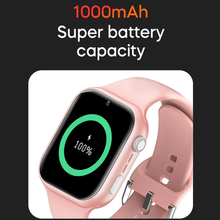 Montre connectée sport enfant K20 1,81 pouce, compatible appels vidéo/notifications de messages/GPS/Wi-Fi/IA