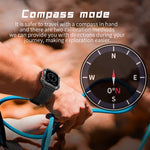 Montre connectée sport KR80 2 pouces BT5.1 IP67, compatible appels Bluetooth, suivi du sommeil, saturation en oxygène, fréquence cardiaque et pression artérielle