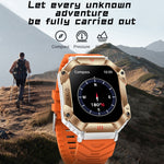 Montre connectée sport KR80 2 pouces BT5.1 IP67, compatible appels Bluetooth, suivi du sommeil, saturation en oxygène, fréquence cardiaque et pression artérielle