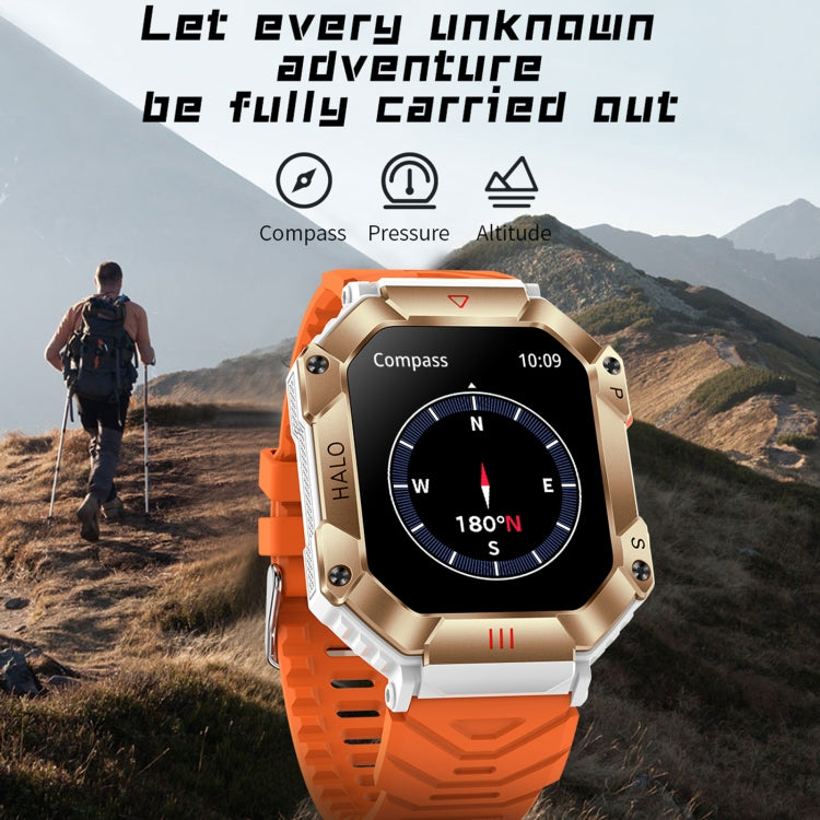 Montre connectée sport KR80 2 pouces BT5.1 IP67, compatible appels Bluetooth, suivi du sommeil, saturation en oxygène, fréquence cardiaque et pression artérielle