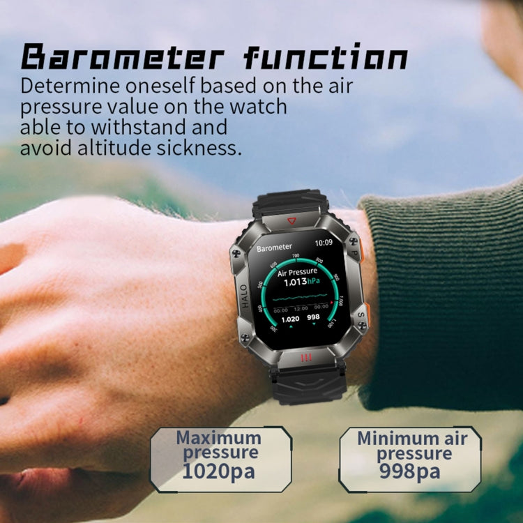 Montre connectée sport KR80 2 pouces BT5.1 IP67, compatible appels Bluetooth, suivi du sommeil, saturation en oxygène, fréquence cardiaque et pression artérielle