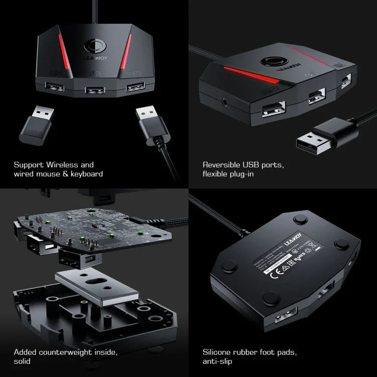 GameSir LeadJoy VX2 AimBox Convertisseur Clavier Souris pour Console de Jeu Xbox / PS4