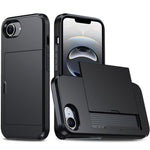 Étui de téléphone antichoc Armor avec fente pour carte, pour iPhone 17e / 16e, pour iPhone 17 Pro Max, pour iPhone 17 Pro, pour iPhone 17