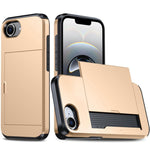 Étui de téléphone antichoc Armor avec fente pour carte, pour iPhone 17e / 16e, pour iPhone 17 Pro Max, pour iPhone 17 Pro, pour iPhone 17