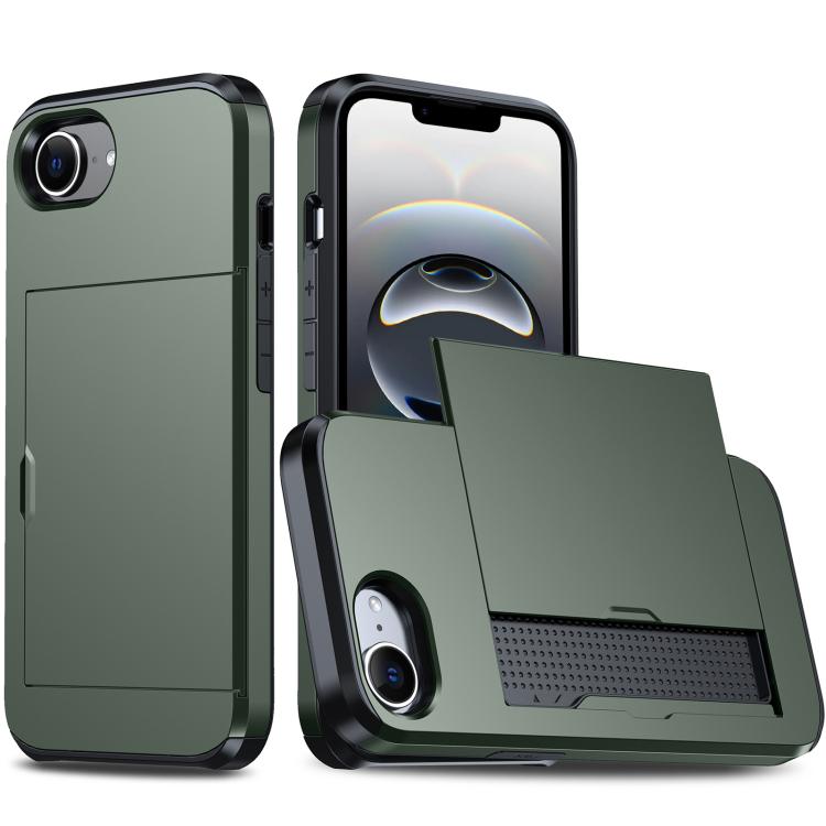Étui de téléphone antichoc Armor avec fente pour carte, pour iPhone 17e / 16e, pour iPhone 17 Pro Max, pour iPhone 17 Pro, pour iPhone 17