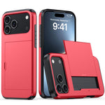 Étui de téléphone antichoc Armor avec fente pour carte, pour iPhone 17e / 16e, pour iPhone 17 Pro Max, pour iPhone 17 Pro, pour iPhone 17