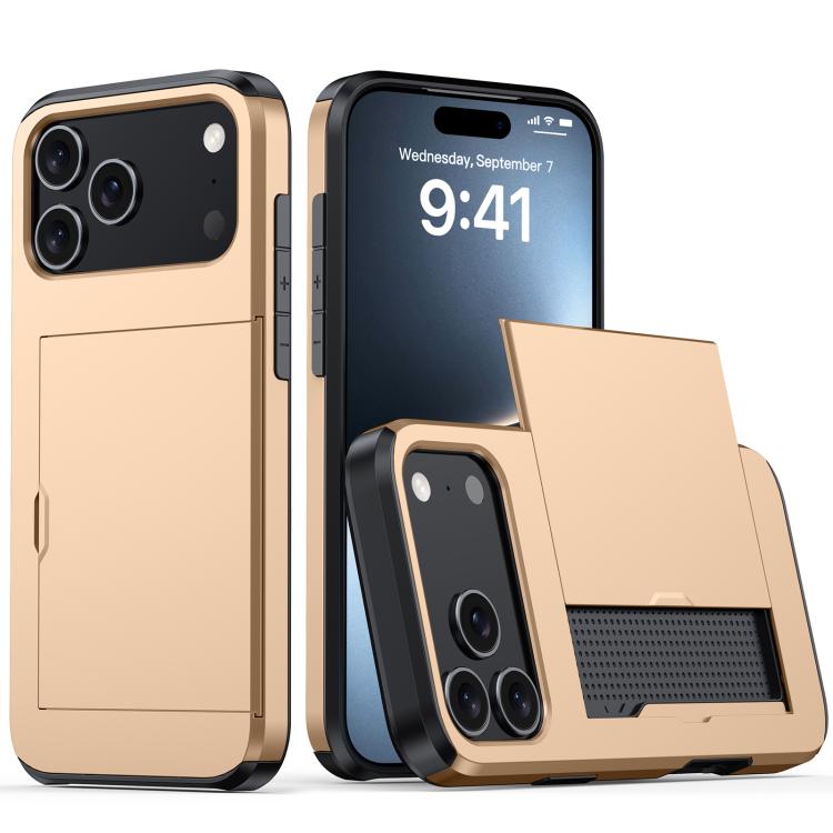 Étui de téléphone antichoc Armor avec fente pour carte, pour iPhone 17e / 16e, pour iPhone 17 Pro Max, pour iPhone 17 Pro, pour iPhone 17