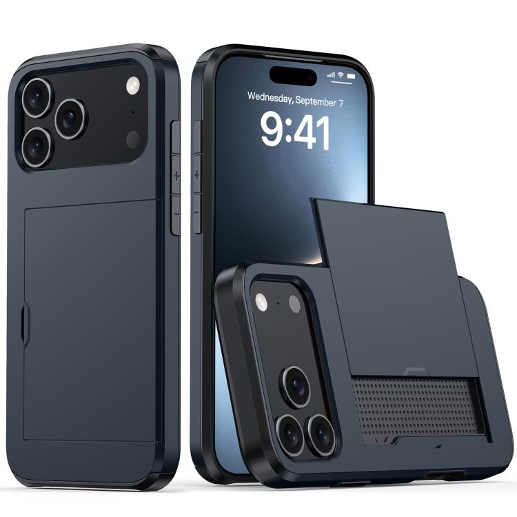Étui de téléphone antichoc Armor avec fente pour carte, pour iPhone 17e / 16e, pour iPhone 17 Pro Max, pour iPhone 17 Pro, pour iPhone 17