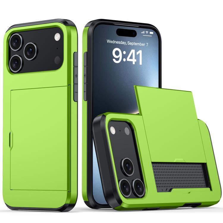 Étui de téléphone antichoc Armor avec fente pour carte, pour iPhone 17e / 16e, pour iPhone 17 Pro Max, pour iPhone 17 Pro, pour iPhone 17