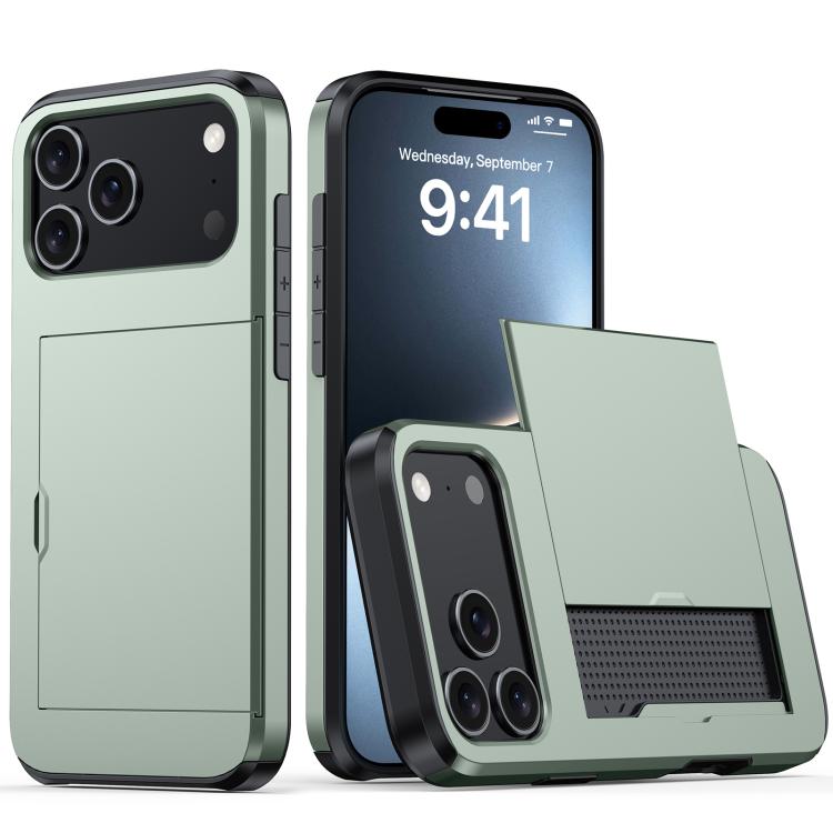 Étui de téléphone antichoc Armor avec fente pour carte, pour iPhone 17e / 16e, pour iPhone 17 Pro Max, pour iPhone 17 Pro, pour iPhone 17