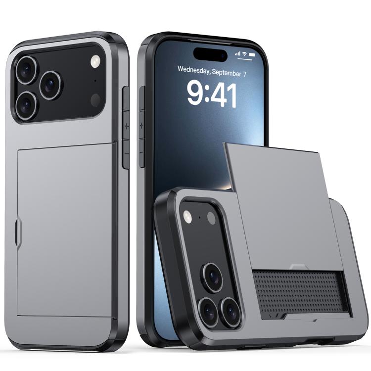 Étui de téléphone antichoc Armor avec fente pour carte, pour iPhone 17e / 16e, pour iPhone 17 Pro Max, pour iPhone 17 Pro, pour iPhone 17