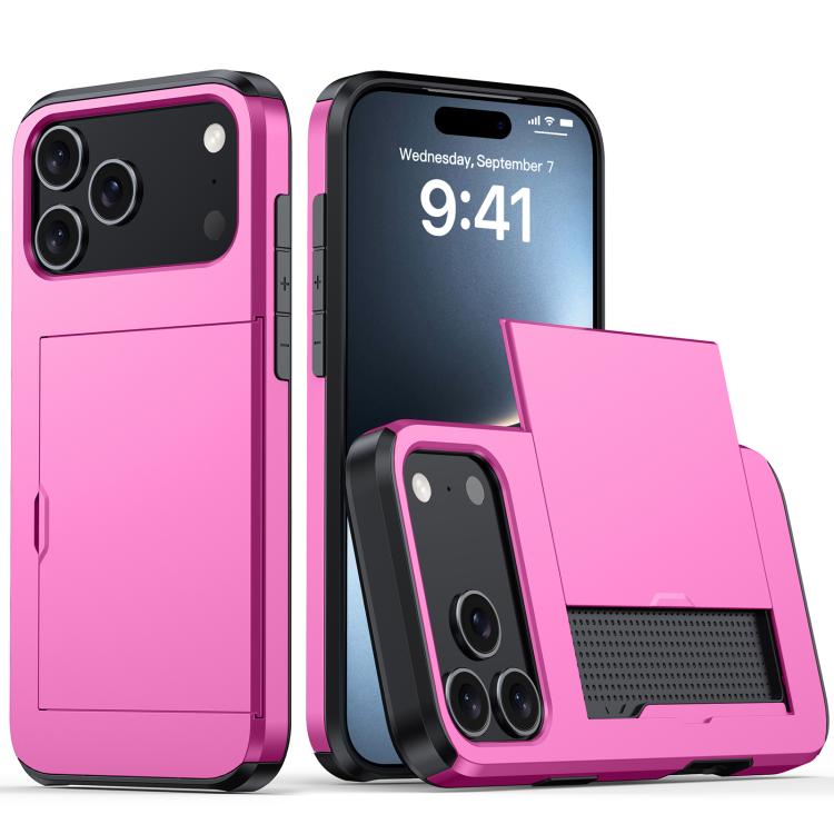 Étui de téléphone antichoc Armor avec fente pour carte, pour iPhone 17e / 16e, pour iPhone 17 Pro Max, pour iPhone 17 Pro, pour iPhone 17