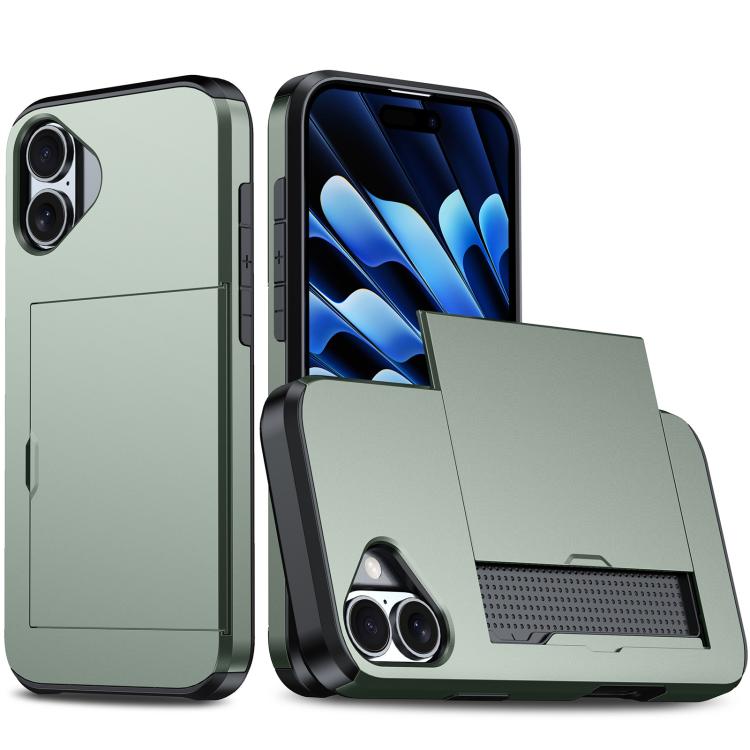 Étui de téléphone antichoc Armor avec fente pour carte, pour iPhone 17e / 16e, pour iPhone 17 Pro Max, pour iPhone 17 Pro, pour iPhone 17