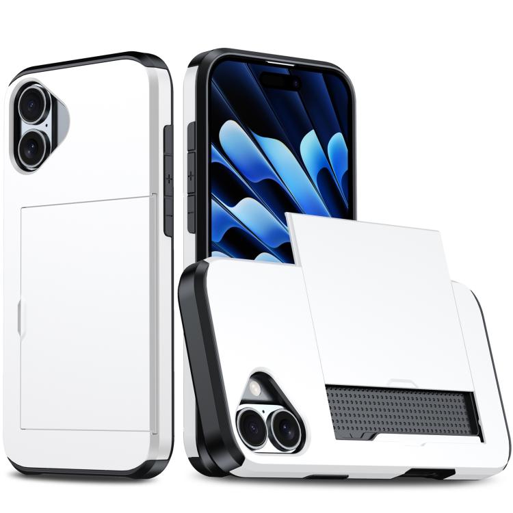 Étui de téléphone antichoc Armor avec fente pour carte, pour iPhone 17e / 16e, pour iPhone 17 Pro Max, pour iPhone 17 Pro, pour iPhone 17