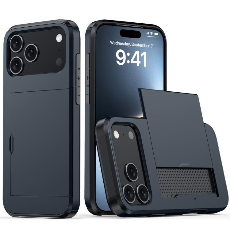 Étui de téléphone antichoc Armor avec fente pour carte, pour iPhone 17e / 16e, pour iPhone 17 Pro Max, pour iPhone 17 Pro, pour iPhone 17