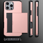 Étui de téléphone antichoc Armor avec fente pour carte, pour iPhone 17e / 16e, pour iPhone 17 Pro Max, pour iPhone 17 Pro, pour iPhone 17