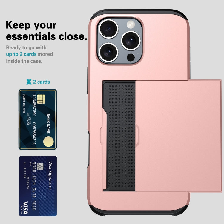 Étui de téléphone antichoc Armor avec fente pour carte, pour iPhone 17e / 16e, pour iPhone 17 Pro Max, pour iPhone 17 Pro, pour iPhone 17