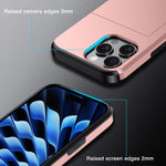 Étui de téléphone antichoc Armor avec fente pour carte, pour iPhone 17e / 16e, pour iPhone 17 Pro Max, pour iPhone 17 Pro, pour iPhone 17