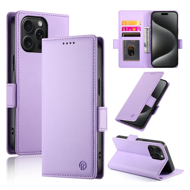Étui de téléphone en cuir dépoli à boucle latérale magnétique, Pour iPhone 16 Pro, Pour iPhone 16 Plus, Pour iPhone 16, Pour iPhone 15 Pro Max, Pour iPhone 15 Pro, Pour iPhone 15 Plus