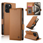 Étui de téléphone en cuir dépoli à boucle latérale magnétique, Pour iPhone 16 Pro, Pour iPhone 16 Plus, Pour iPhone 16, Pour iPhone 15 Pro Max, Pour iPhone 15 Pro, Pour iPhone 15 Plus