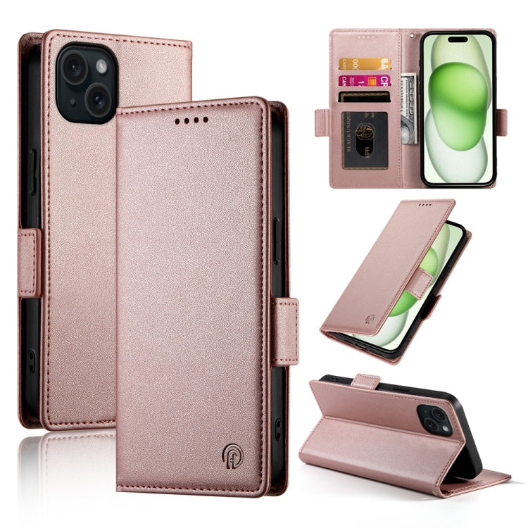 Étui de téléphone en cuir dépoli à boucle latérale magnétique, Pour iPhone 16 Pro, Pour iPhone 16 Plus, Pour iPhone 16, Pour iPhone 15 Pro Max, Pour iPhone 15 Pro, Pour iPhone 15 Plus