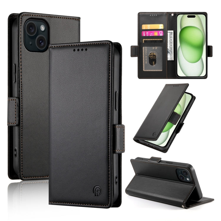 Étui de téléphone en cuir dépoli à boucle latérale magnétique, Pour iPhone 16 Pro, Pour iPhone 16 Plus, Pour iPhone 16, Pour iPhone 15 Pro Max, Pour iPhone 15 Pro, Pour iPhone 15 Plus