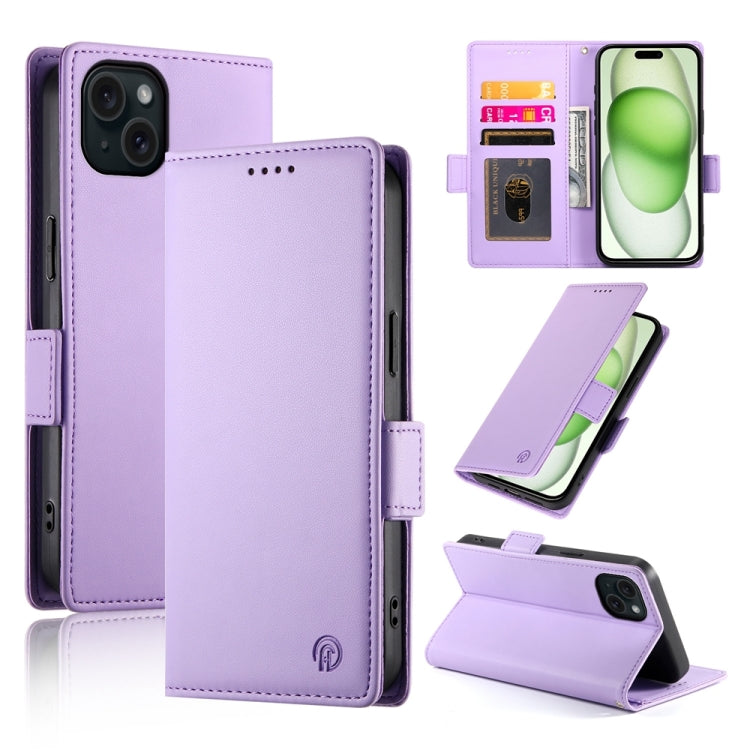 Étui de téléphone en cuir dépoli à boucle latérale magnétique, Pour iPhone 16 Pro, Pour iPhone 16 Plus, Pour iPhone 16, Pour iPhone 15 Pro Max, Pour iPhone 15 Pro, Pour iPhone 15 Plus