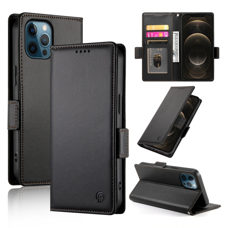 Side Buckle Magnetic Frosted Leather Phone Case, For iPhone 13 Pro Max, For iPhone 13 Pro, For iPhone 13, For iPhone 13 mini, For iPhone 12 / 12 Pro, For iPhone 12 Pro Max