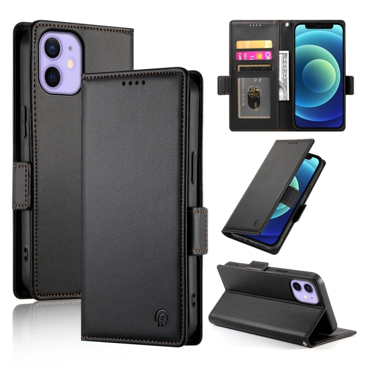 Coque de téléphone en cuir dépoli magnétique à boucle latérale, pour iPhone 12 mini, pour iPhone 11 Pro Max, pour iPhone 11, pour iPhone 11 Pro, pour iPhone X / XS, pour iPhone XR