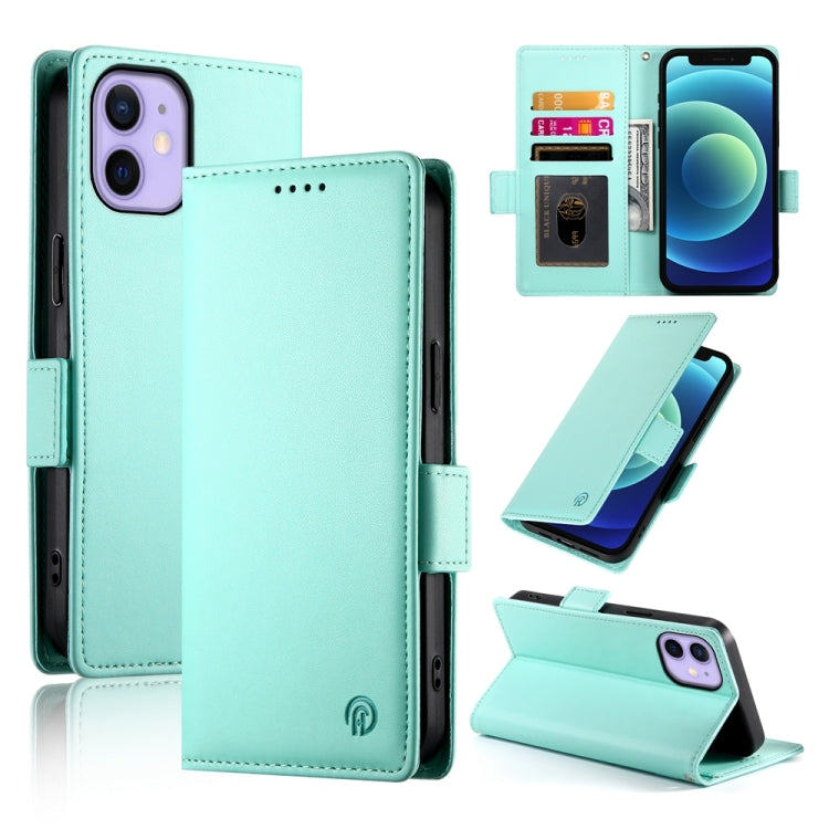 Coque de téléphone en cuir dépoli magnétique à boucle latérale, pour iPhone 12 mini, pour iPhone 11 Pro Max, pour iPhone 11, pour iPhone 11 Pro, pour iPhone X / XS, pour iPhone XR