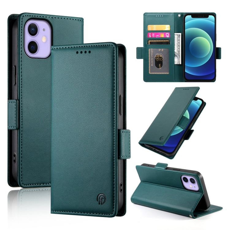 Coque de téléphone en cuir dépoli magnétique à boucle latérale, pour iPhone 12 mini, pour iPhone 11 Pro Max, pour iPhone 11, pour iPhone 11 Pro, pour iPhone X / XS, pour iPhone XR