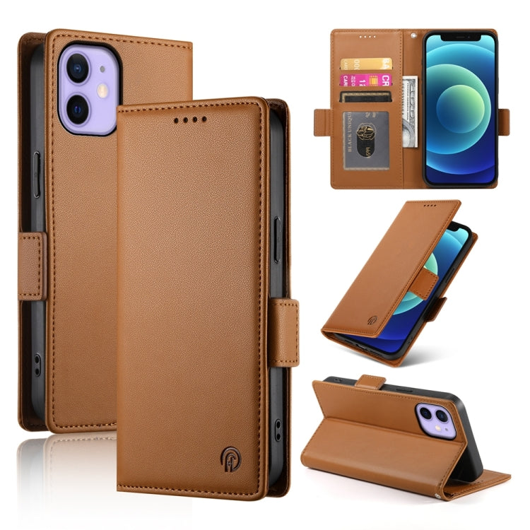 Coque de téléphone en cuir dépoli magnétique à boucle latérale, pour iPhone 12 mini, pour iPhone 11 Pro Max, pour iPhone 11, pour iPhone 11 Pro, pour iPhone X / XS, pour iPhone XR