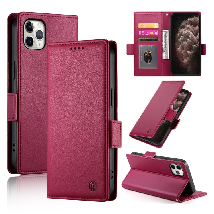 Coque de téléphone en cuir dépoli magnétique à boucle latérale, pour iPhone 12 mini, pour iPhone 11 Pro Max, pour iPhone 11, pour iPhone 11 Pro, pour iPhone X / XS, pour iPhone XR