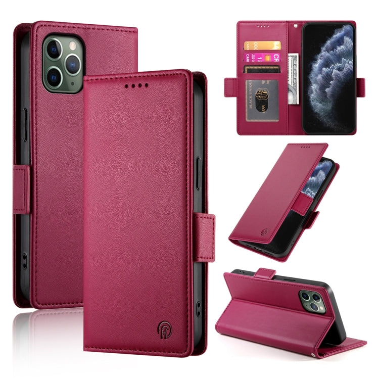Coque de téléphone en cuir dépoli magnétique à boucle latérale, pour iPhone 12 mini, pour iPhone 11 Pro Max, pour iPhone 11, pour iPhone 11 Pro, pour iPhone X / XS, pour iPhone XR