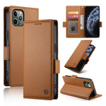 Coque de téléphone en cuir dépoli magnétique à boucle latérale, pour iPhone 12 mini, pour iPhone 11 Pro Max, pour iPhone 11, pour iPhone 11 Pro, pour iPhone X / XS, pour iPhone XR