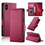 Coque de téléphone en cuir dépoli magnétique à boucle latérale, pour iPhone 12 mini, pour iPhone 11 Pro Max, pour iPhone 11, pour iPhone 11 Pro, pour iPhone X / XS, pour iPhone XR