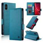 Coque de téléphone en cuir dépoli magnétique à boucle latérale, pour iPhone 12 mini, pour iPhone 11 Pro Max, pour iPhone 11, pour iPhone 11 Pro, pour iPhone X / XS, pour iPhone XR