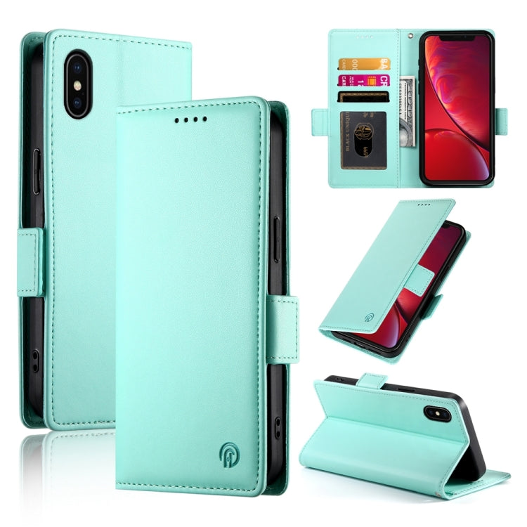 Coque de téléphone en cuir dépoli magnétique à boucle latérale, pour iPhone 12 mini, pour iPhone 11 Pro Max, pour iPhone 11, pour iPhone 11 Pro, pour iPhone X / XS, pour iPhone XR