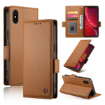 Coque de téléphone en cuir dépoli magnétique à boucle latérale, pour iPhone 12 mini, pour iPhone 11 Pro Max, pour iPhone 11, pour iPhone 11 Pro, pour iPhone X / XS, pour iPhone XR