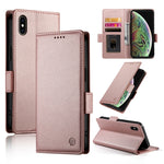 Coque de téléphone en cuir dépoli à boucle latérale magnétique, pour iPhone XS Max, pour iPhone 8 Plus / 7 Plus