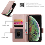 Coque de téléphone en cuir dépoli à boucle latérale magnétique, pour iPhone XS Max, pour iPhone 8 Plus / 7 Plus