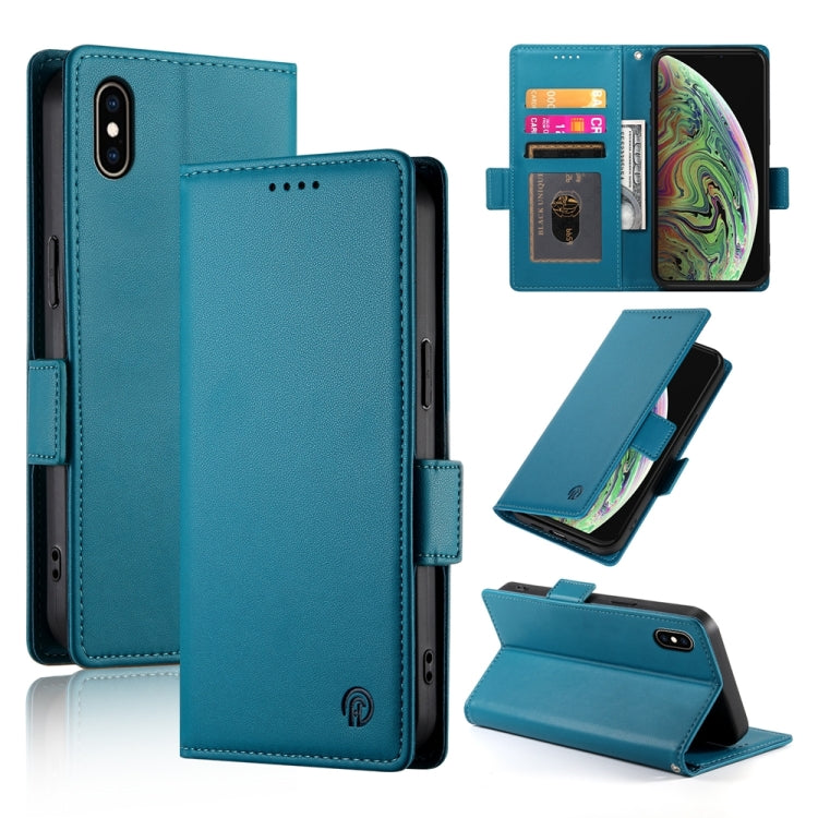 Coque de téléphone en cuir dépoli à boucle latérale magnétique, pour iPhone XS Max, pour iPhone 8 Plus / 7 Plus