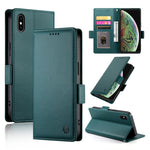 Coque de téléphone en cuir dépoli à boucle latérale magnétique, pour iPhone XS Max, pour iPhone 8 Plus / 7 Plus