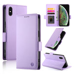 Coque de téléphone en cuir dépoli à boucle latérale magnétique, pour iPhone XS Max, pour iPhone 8 Plus / 7 Plus
