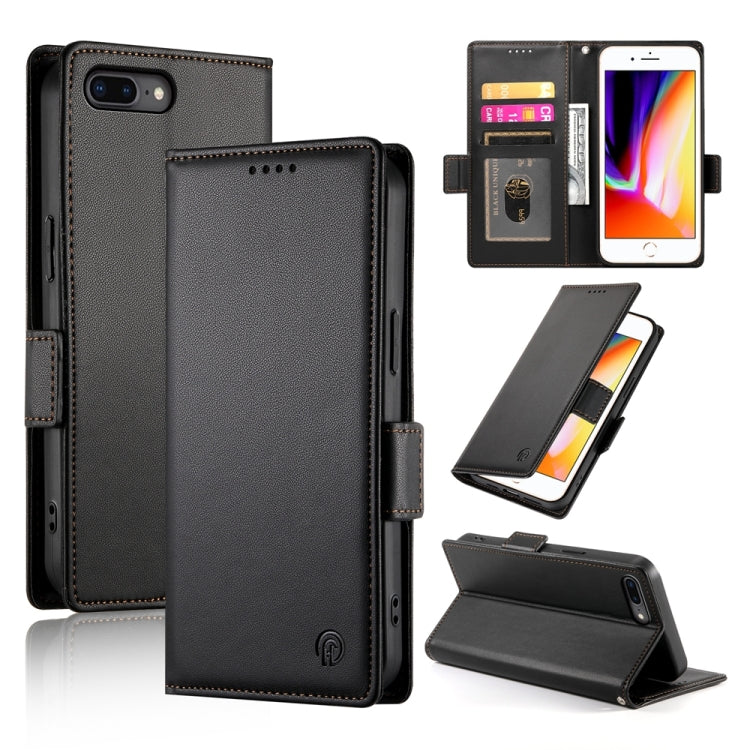 Coque de téléphone en cuir dépoli à boucle latérale magnétique, pour iPhone XS Max, pour iPhone 8 Plus / 7 Plus