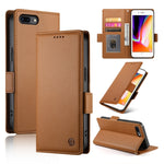 Coque de téléphone en cuir dépoli à boucle latérale magnétique, pour iPhone XS Max, pour iPhone 8 Plus / 7 Plus