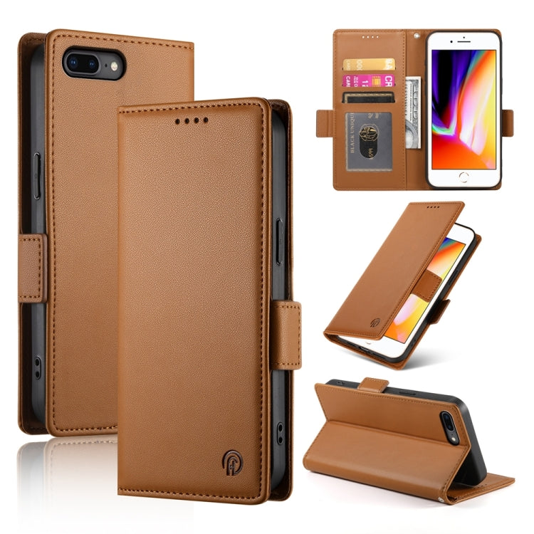 Coque de téléphone en cuir dépoli à boucle latérale magnétique, pour iPhone XS Max, pour iPhone 8 Plus / 7 Plus